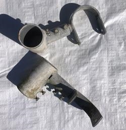 Begagnade bröststoppsfästen 2" för 90 mm rör.