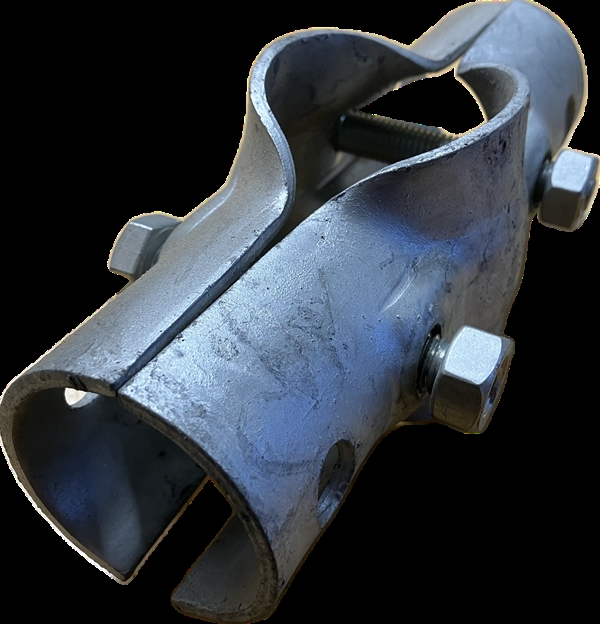 T-klämma 1½"x 2" x 1½" 12x70 mm. bult